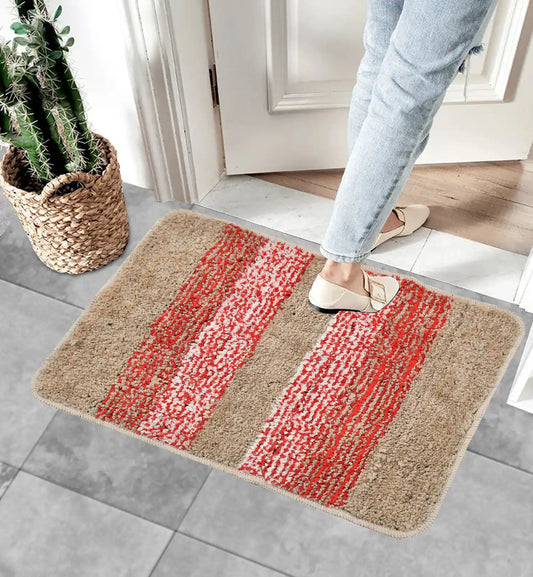 Vertigo - Dessert Sand Microfibre Doormat (Pack of 2)