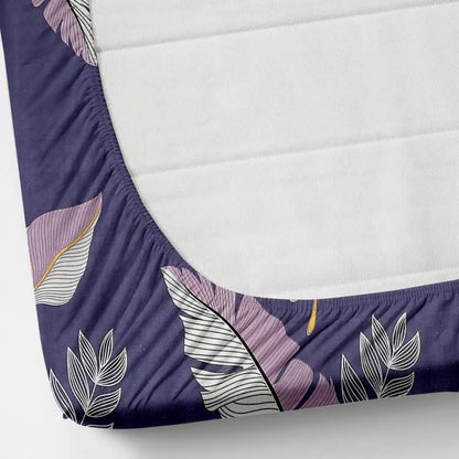 Violetina - Queen/Double - Fitted Bedsheet (76×72 inches)