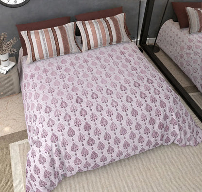 Vista Crimson - King - 100% Pure Cotton Bedsheet (108×108 inches)