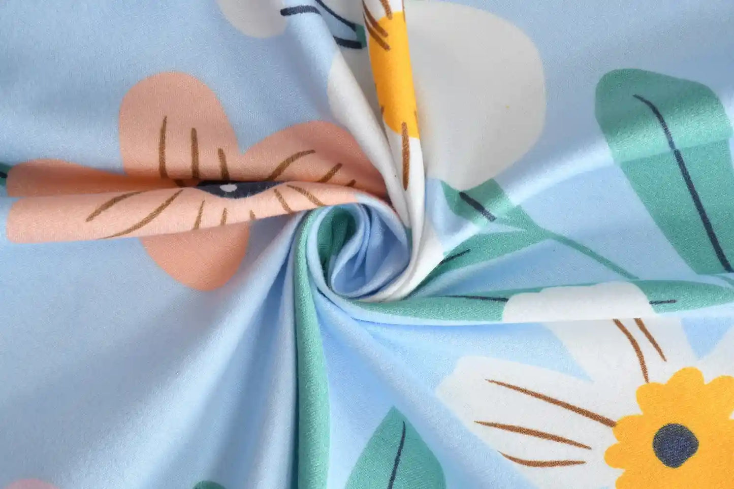 Windflower - Queen/Double - Fitted Bedsheet (76×72 inches)
